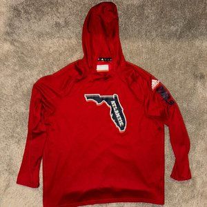 Adidas Florida Atlantic (FAU) State of Florida Logo Red Performance Hoodie XXL